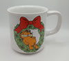 Garfield Coffee Cup With Christmas Wreath